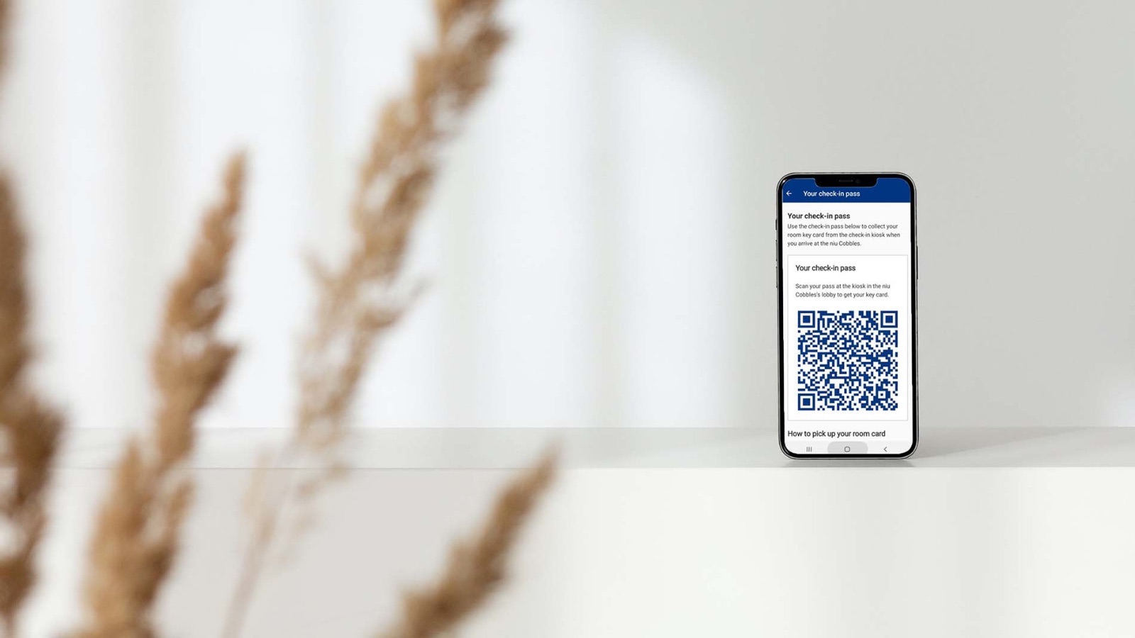 A guest completing online check-in on a smartphone