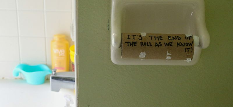 ‘It’s the end of the roll as we know it’ — a note on an empty toilet-roll holder